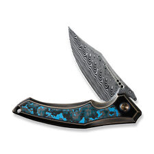 WE Knife Orpheus WE23009-DS1 Titanium Fat Carbon Damasteel 1/72 Pocket Knives picture