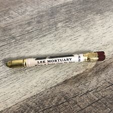 Vintage Bullet Pencil Advertising Lee Mortuary ~ Where a Service Cost No More picture