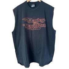 Harley Davidson 07 Tribal Flame Logo Tank Top T Shirt XL Las Vegas Wing back picture