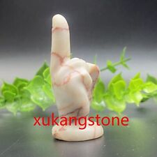 1pcs Red network stone Middle finger Quartz Crystal Carved Figurines healing 2
