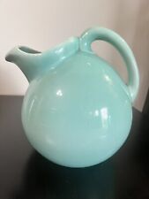 Ball Pitcher Vintage Turquoise USA ~ Water Jug w/ Ice Lip ~ 633 style Hall ? picture