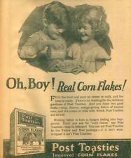 Advertising Newspaper Post Toasties Improved Corn Flakes OH BOY  1923 picture