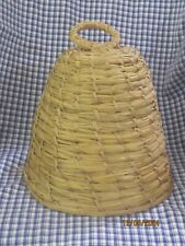 Vtg Primitive Bee Skep Beehive Basket Coiled Straw Farmhouse Cottage picture