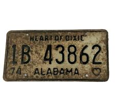 Alabama 1974 Jefferson County License Plate # 1B 43862  picture