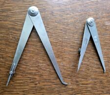 (2) Vintage L. S. Starrett Firm-Joint Hermaphrodite Calipers/Adjustable Points  picture