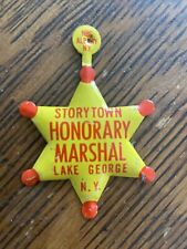 Vintage Great Escape Amusement Park NY Honorary Marshal Toy Tin Badge picture