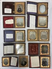 Fantastic Identified Family Lot of  13 Antique Daguerreotypes Tintypes 1/6 Plate picture