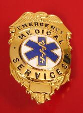 VINTAGE EMT EMERGENCY MEDICAL TECHNICIAN GOLD TONE BADGE NICE  picture
