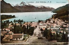 Queenstown Lake Wakatipu NZ New Zealand P. Malaghan Postcard F19 picture