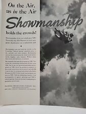 1935 NBC National Broadcasting Company Fortune Mag Print Advertising Skydiver picture