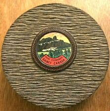 RARE Vintage Plastic Thread Spool Holder Souvenir Banff Canada Mount Eisenhower  picture
