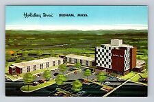 Dedham MA-Massachusetts, Holiday Inn Advertising, Vintage Souvenir Postcard picture