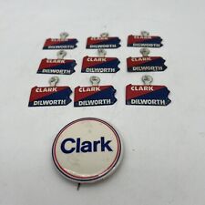 Vintage Clark/Dilworth Campaign Bend Back Buttons And Clark Campaign Pin picture