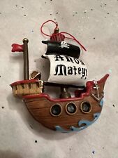 Pirate Ship Ahoy Matey Christmas Tree Ornament 3.5 W X 4-1/2 H picture