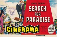 1957 Lowell Thomas Cinerama Documentary 'Search For Paradise' Ad, Boston Theatre picture