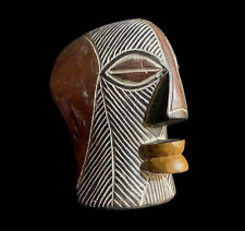 African Tribal Face Mask Wood Hand Wall Hanging Songye Kifwebe Mask-8916 picture