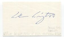 William Wright Signed 3x5 Index Card Autographed Signature Author Writer picture