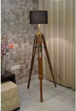 Antique Floor Lamp Without Shade Vintage Wooden Tripod Stand Nautical Home Decor picture