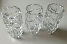 3 CLEAR LEAD CRYSTAL VASES - ENESCO GENUINE GIFT WARE W GERMANY picture