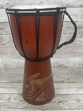 Tribal African Djembe Drum w/ Ropes & Carvings picture