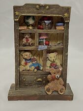 K's Collection 5” Resin Figurine Teddy Bears Bookcase Display Decor Statue picture
