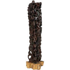 26” Makonde Tree of Life | African Mask Wood Carving | African Art Ebony picture