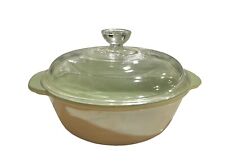 HTF Fire King Peach Luster Casserole Green Interior and Lid 1 1/2 qt. S9340 picture