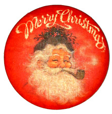 Merry Christmas Santa Claus Pinback button Hallmark Cards pre-owned picture