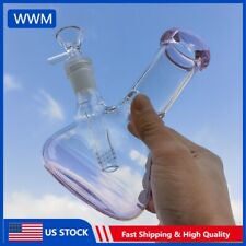 6inch Heavy Glass Bong Pink Base Smoking Hand Pipes Hookah Shisha Water Pipe US picture