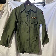 Vintage US Army Shirt Jacket Vietnam Era 1965 W/ patches OG107 6th Army picture