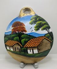 Vintage Handmade And Painted Honduras Pottery Wall Hanging Plaque picture