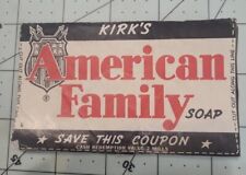 Vintage Kirk's  American Family Soap Cut Out coupon p1  picture