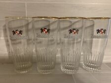 Scarce 1950s France KRONENBOURG BEER 5¾ inch ribbed base glass Tavern Trove. Lot picture