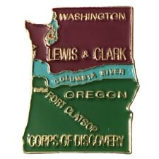 Vintage Lewis & Clark Corps of Discovery Washington Oregon Souvenir Pin picture