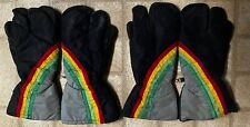 2 Pair Vintage BIG JOHN DEERE Snowmobile Gloves Striped  Mittens Split MIT picture