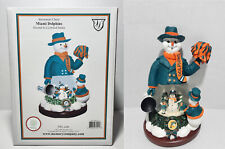 2003 7.5 Inch Snowman Cheer Miami Dolphins Christmas Snowglobe picture