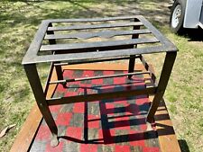 Rare Antique steel fireplace foot stool trivet Plant Stand Primitive Old picture
