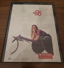 Northwest Airlines Print Ad 1996 Framed 8.5x11  Hubs Spokes And Hopes  picture