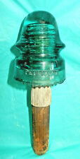NICE PETTICOAT H.G. CO., PATENT MAY 2, 1893, BLUE INSULATOR ON WOODEN PIN picture