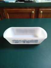 VTG Glasbake White Currier and Ives Loaf Pan picture