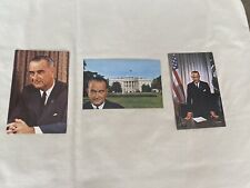 3 UNITED STATES PRESIDENT LYNDON BAINES JOHNSON- UNPOSTED POSTCARDs 1960s picture