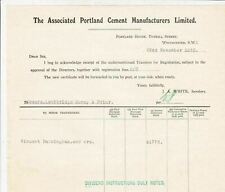 The Associated Portland Cement Manufacturers Limited,S.W.1 1932 Receipt Rf 46291 picture