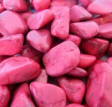 Twelve Red Howlite 15-25mm Dyed Tumbled Stones Healing Crystal Calm Anxiety Fear picture