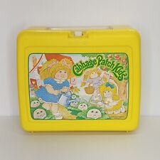 Vintage Cabbage Patch Kids Lunchbox With Thermos Yellow Plastic 1983 picture