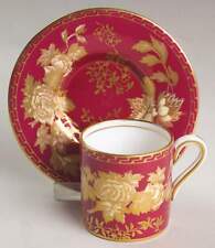 Wedgwood Tonquin Ruby Bond Shape Demitasse Cup & Saucer 900169 picture