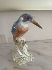 Stunning Royal Worcester Kingfisher on stump IMMACULATE picture