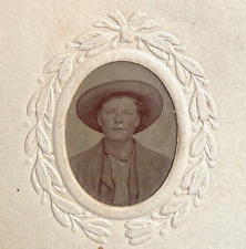 RARE CIVIL WAR COWBOY GEM TINTYPE PHOTO IN POTTER'S PAT. MARCH 7, 1865 SLEEVE picture