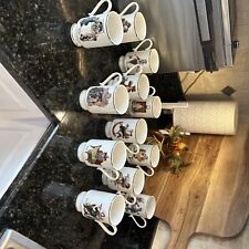 1981 Norman Rockwell 12 Set Porcelain Mugs picture