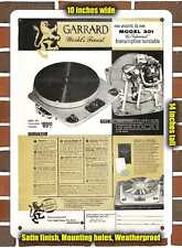 Metal Sign - 1955 Garrard 301 Turntables- 10x14 inches picture