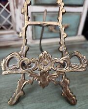 Solid Brass Ornate Small Easel For Business Cards Etc Made In India 8 Inches picture